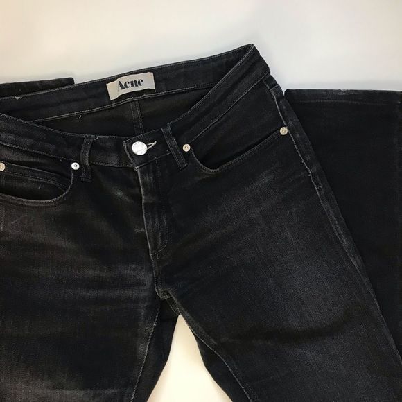 Acne Studios Denim - Acne Studios Straight Leg Black Denim Jeans